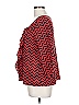 mYTH 100% Polyester Chevron-herringbone Red 3/4 Sleeve Blouse Size L - photo 5