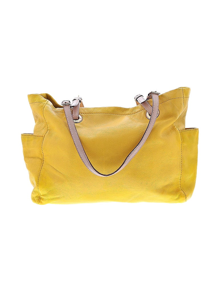 MICHAEL Michael Kors 100% Leather Solid Yellow Leather Tote One size - photo 1