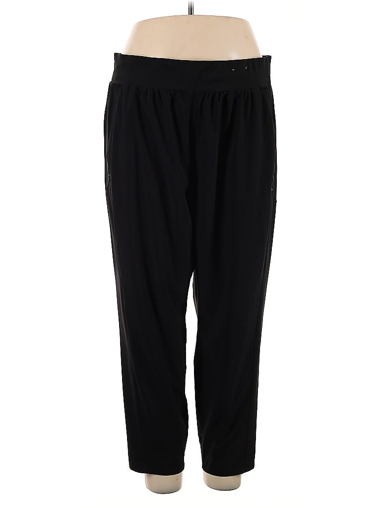 Xersion Solid Black Casual Pants Size 1X - photo 1