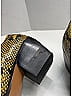 Chloé Animal Print Gold Yellow Embossed Leather Heels Size 7 - photo 4