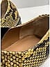 Chloé Animal Print Gold Yellow Embossed Leather Heels Size 7 - photo 8