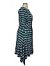 Donna Morgan Print Teal Casual Dress Size 14 - photo 4