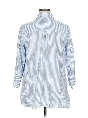 New Directions 3/4 Sleeve Button-Down Shirt (view 2)