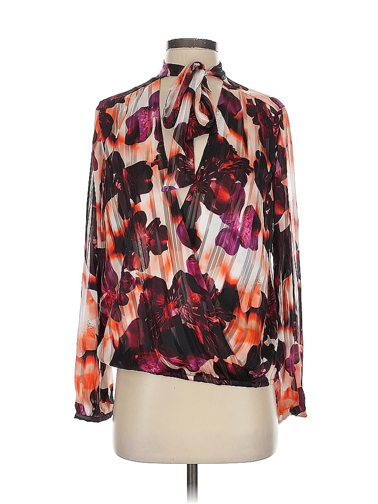 Pre-owned Guess Long Sleeve Blouse In Orange