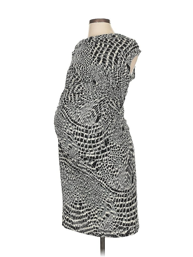 A Pea in the Pod Animal Print Gray Cocktail Dress Size S - photo 1