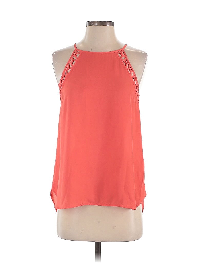 Naked Zebra 100% Polyester Orange Sleeveless Blouse Size S - photo 1