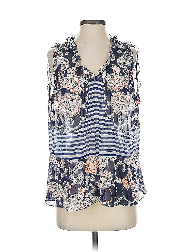 Pre-owned Cabi Sleeveless Blouse In Blue