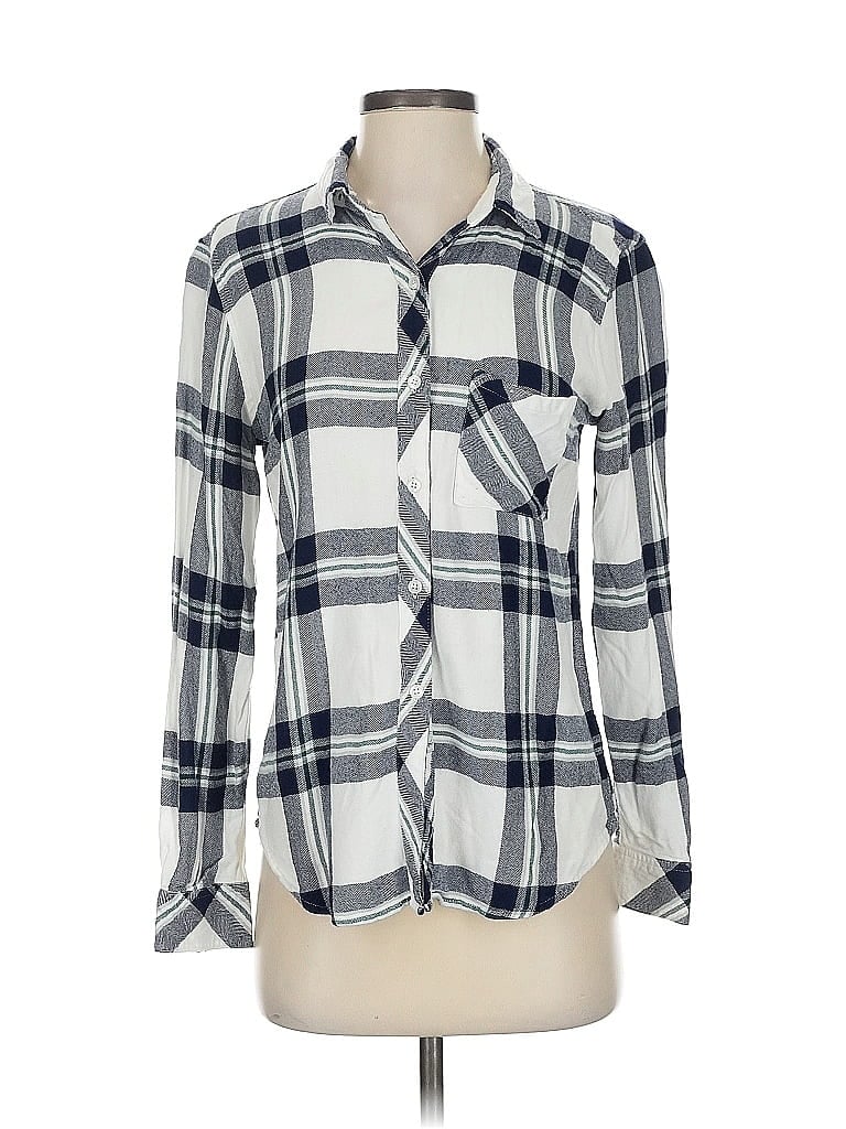 Pre-owned Rails Long Sleeve Button Down Shirt In White