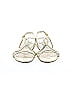 Prada 100% Patent Leather Ivory Gold Patent Flat Sandals Size EU 35 1/2 - photo 2