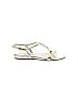 Prada 100% Patent Leather Ivory Gold Patent Flat Sandals Size EU 35 1/2 - photo 1