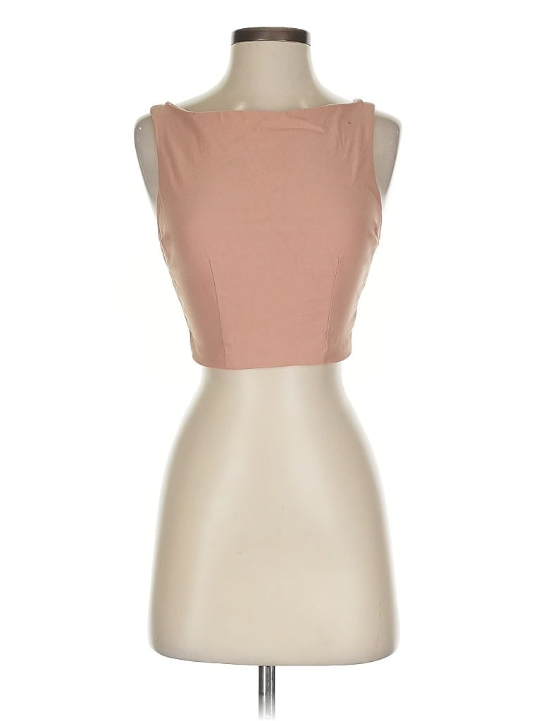 Pre-owned Nasty Gal Inc. Sleeveless Top Tan Strapless Neckline Tops In Brown