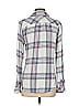 Rails 100% Rayon Plaid Gray White Long Sleeve Button-Down Shirt Size XS - photo 2