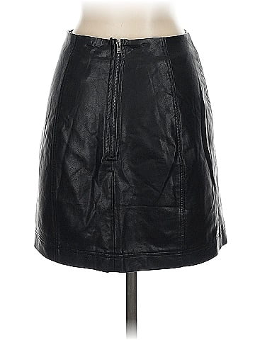 She + Sky Faux Leather Skirt (view 2)