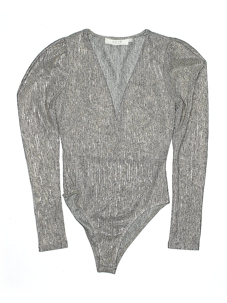 Pre-owned Astr Bodysuit In Silver