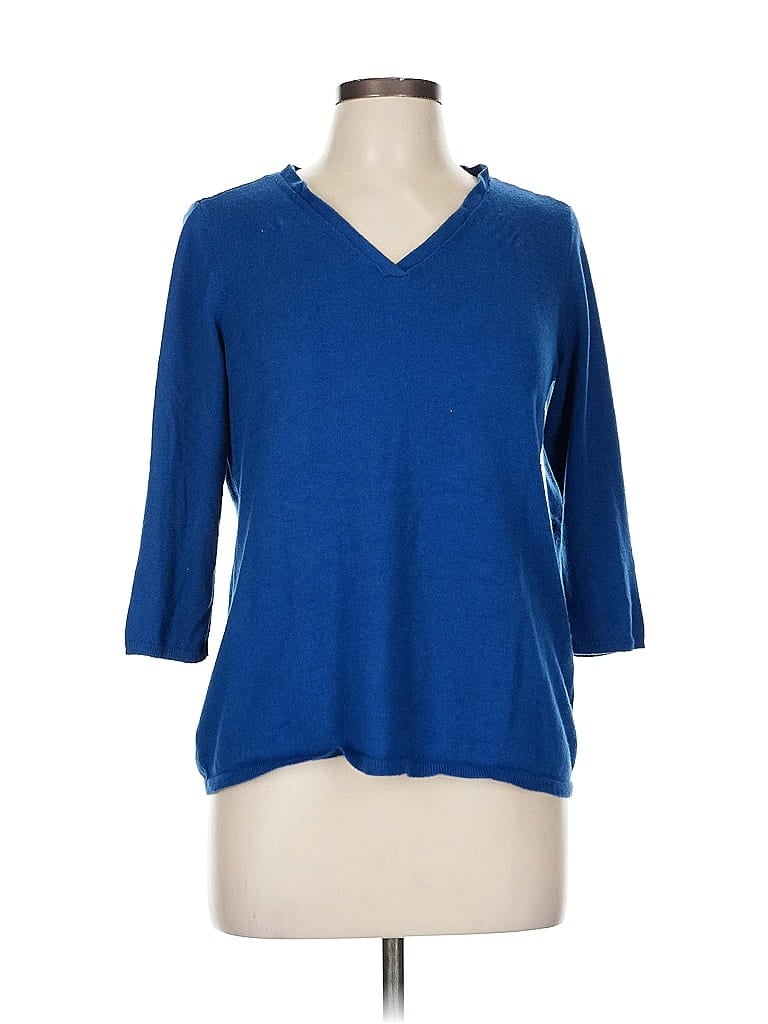 Pre-owned Chico's Pullover Sweater In Blue