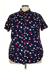 Woman Within Short Sleeve Button Down Shirt