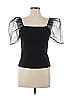 Endless Rose Black Short Sleeve Top Size L - photo 1