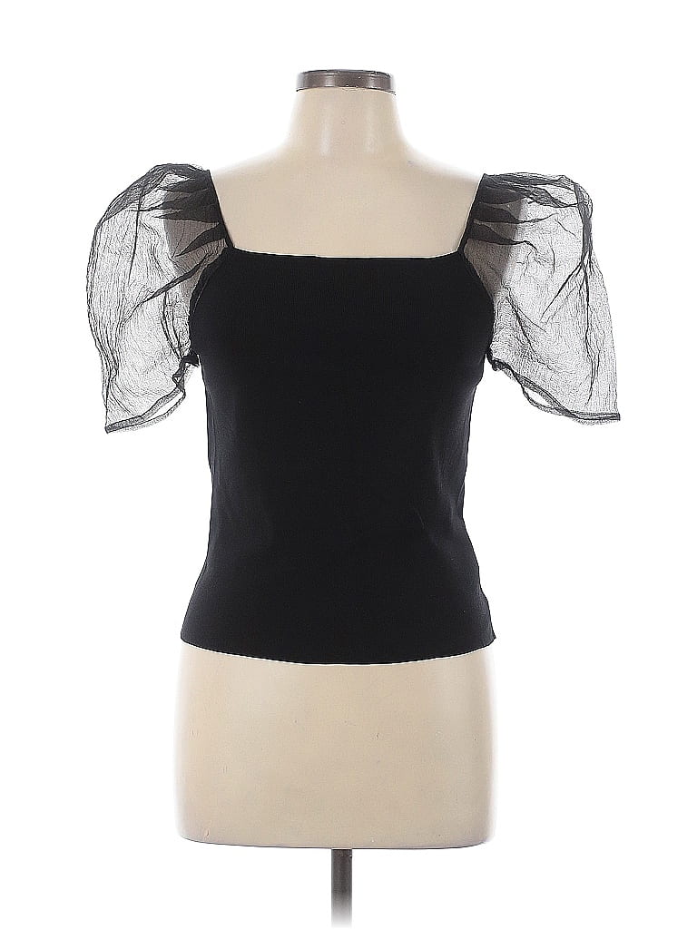 Endless Rose Black Short Sleeve Top Size L - photo 1