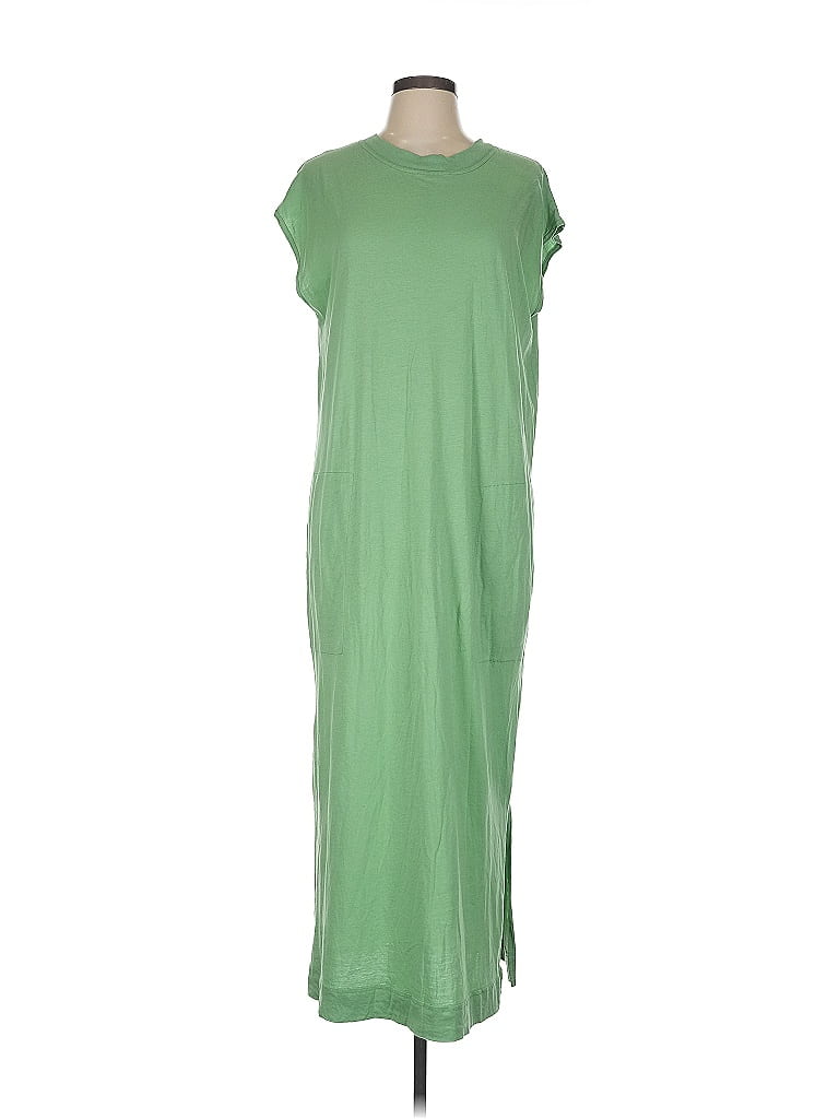 FP BEACH Solid Green Casual Dress Size L - photo 1