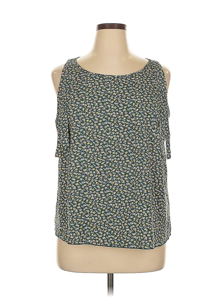 Pre-owned Shein Curve Sleeveless Blouse In Green