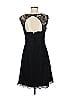 ML Monique Lhuillier 100% Nylon Black Cocktail Dress Size 8 - photo 2