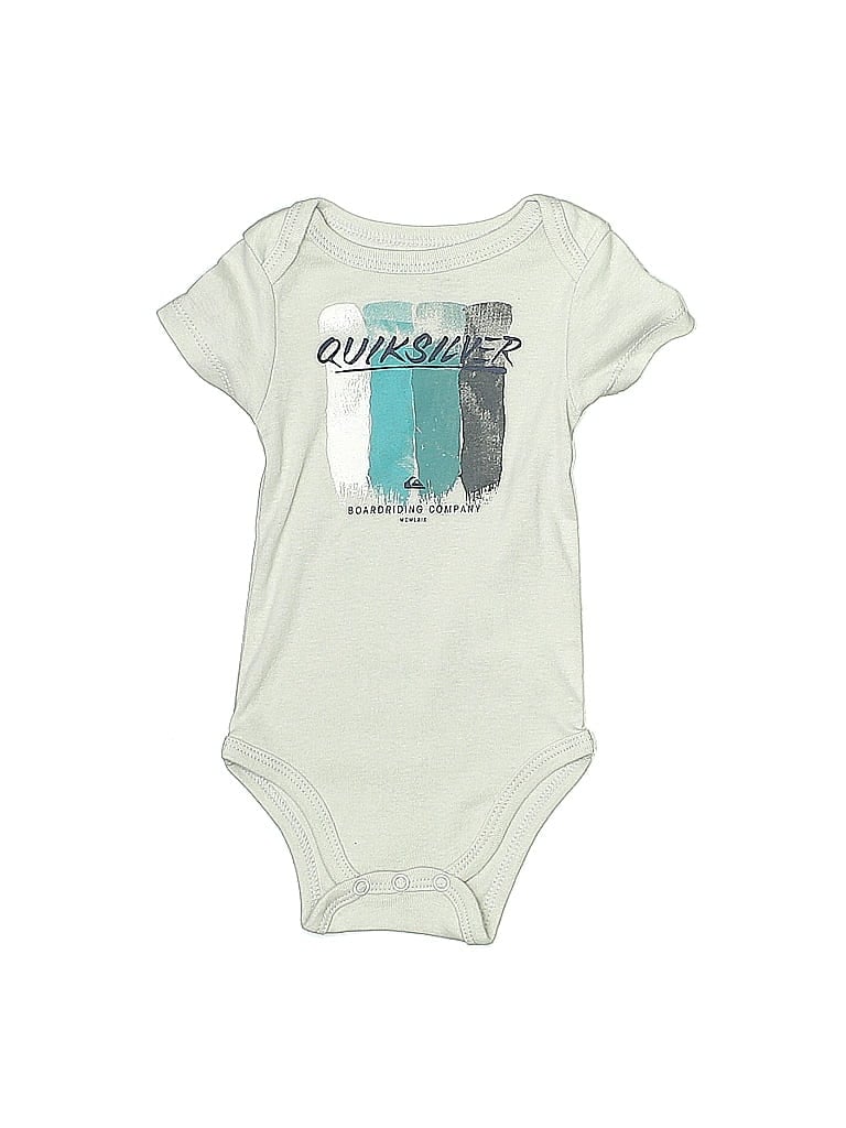 Click to view more detailed imagery on our partner's website Pre-owned Quiksilver Babies' Short Sleeve Onesie In Gray