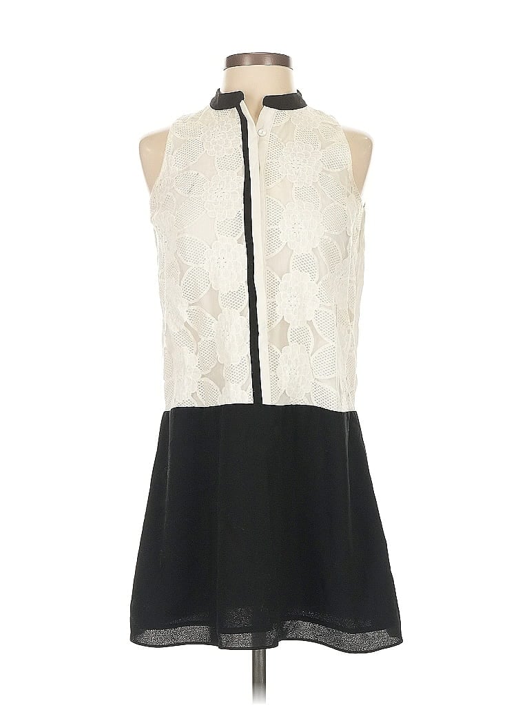 Pre-owned Ann Taylor Loft Cocktail Dress In White