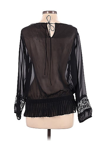 Cache Long Sleeve Silk Top (view 2)