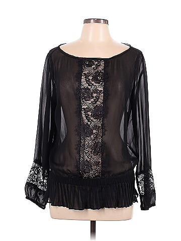 Cache Long Sleeve Silk Top (view 1)