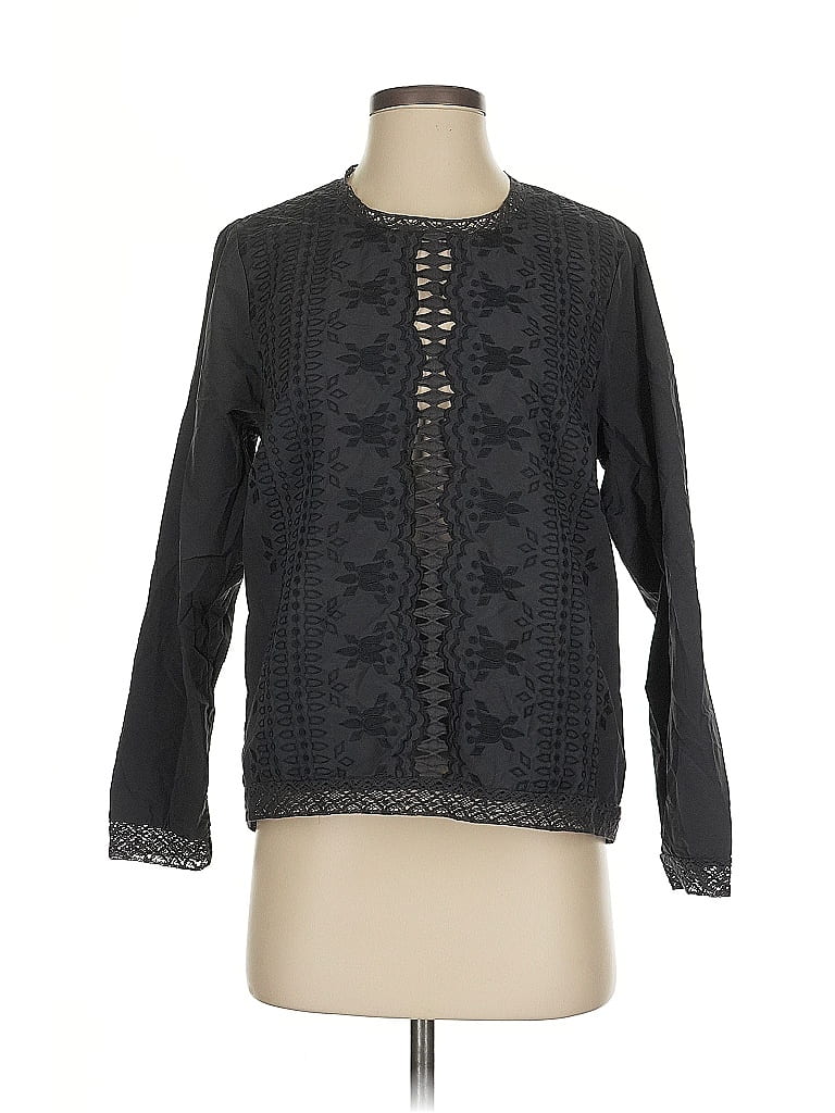 Sea New York Black Long Sleeve Blouse Size 4 - photo 1