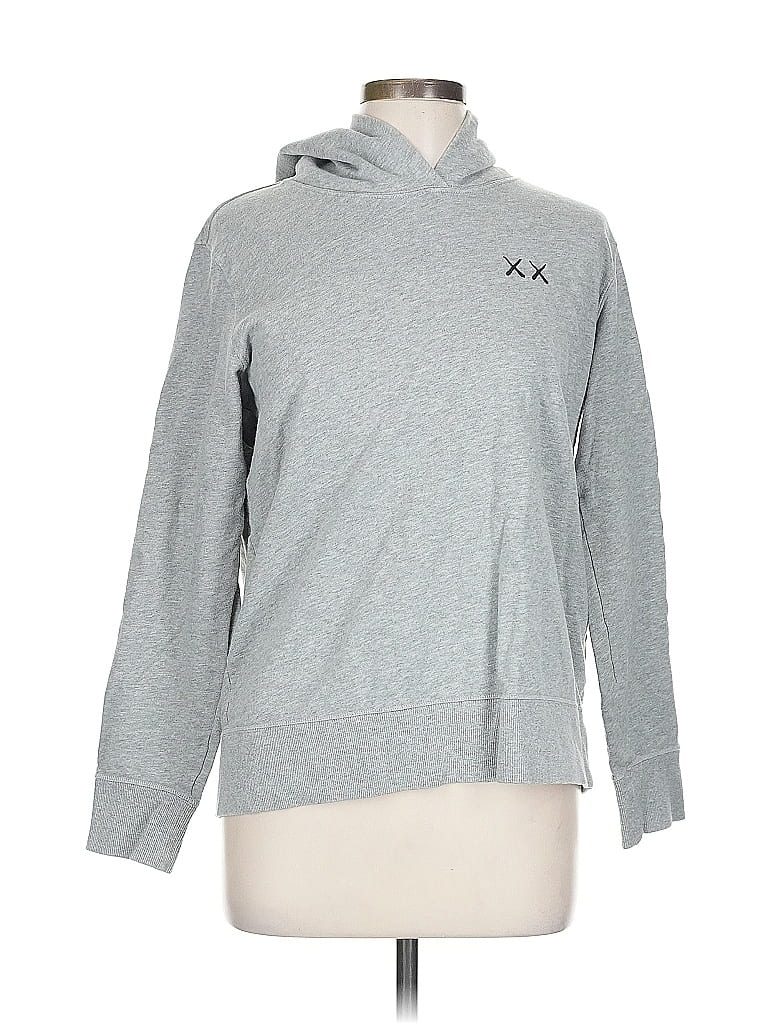 UT for Uniqlo 100% Cotton Gray Pullover Hoodie Size L - photo 1