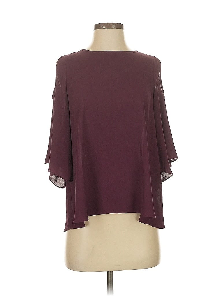 Pre-owned Sam Edelman 3/4 Sleeve Blouse In Burgundy