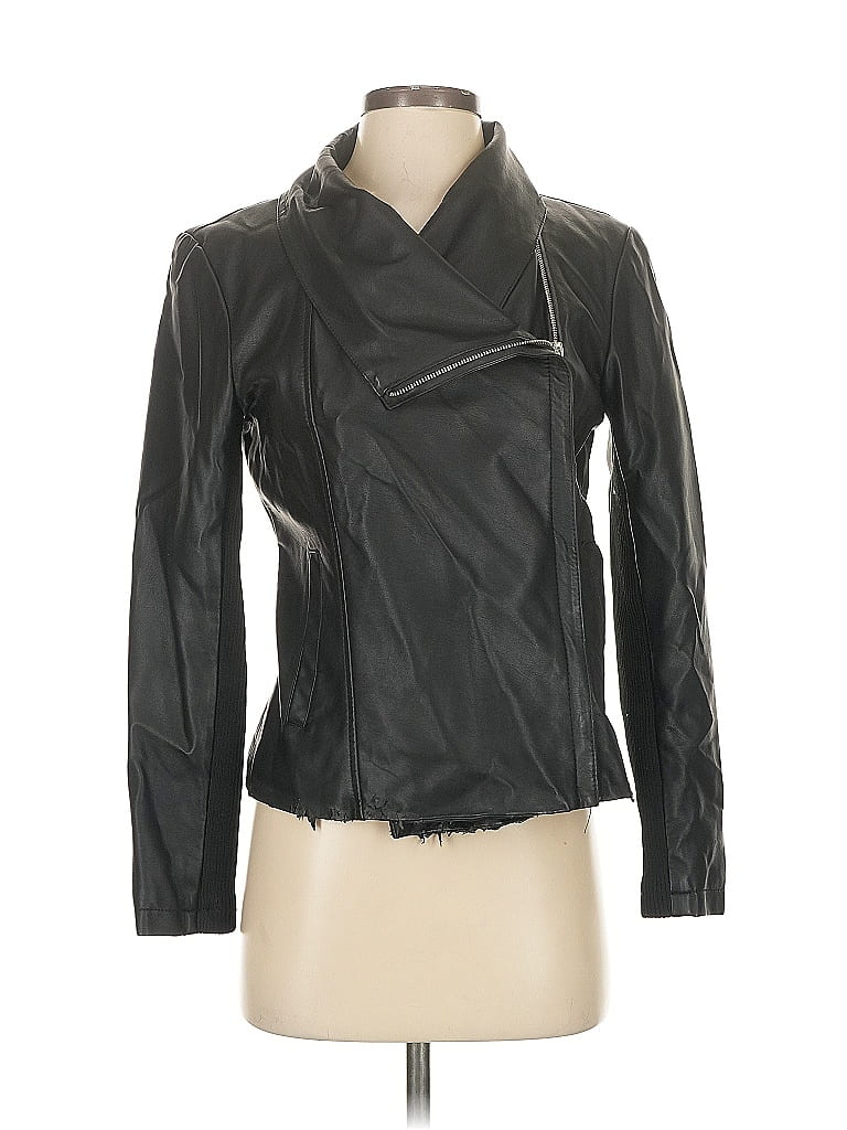 Pre-owned Bb Dakota Faux Leather Jacket In Black