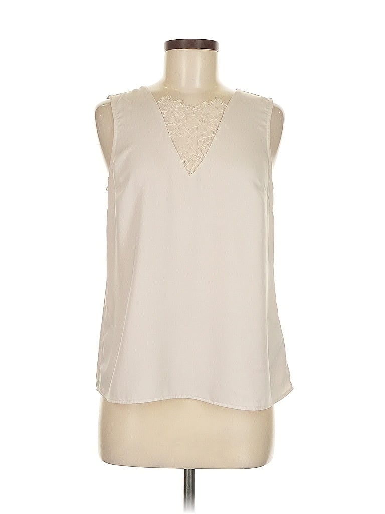 Pre-owned H&m Sleeveless Blouse In White