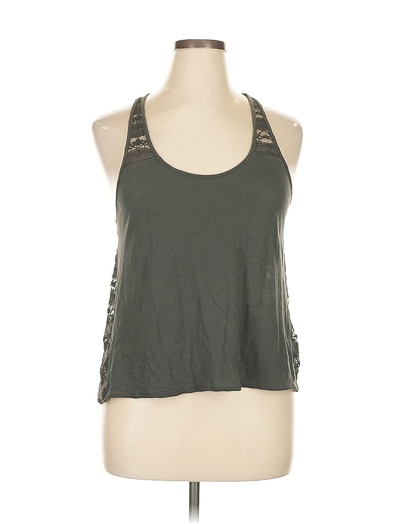Pre-owned Aerie Sleeveless Top Gray Halter Neckline Tops