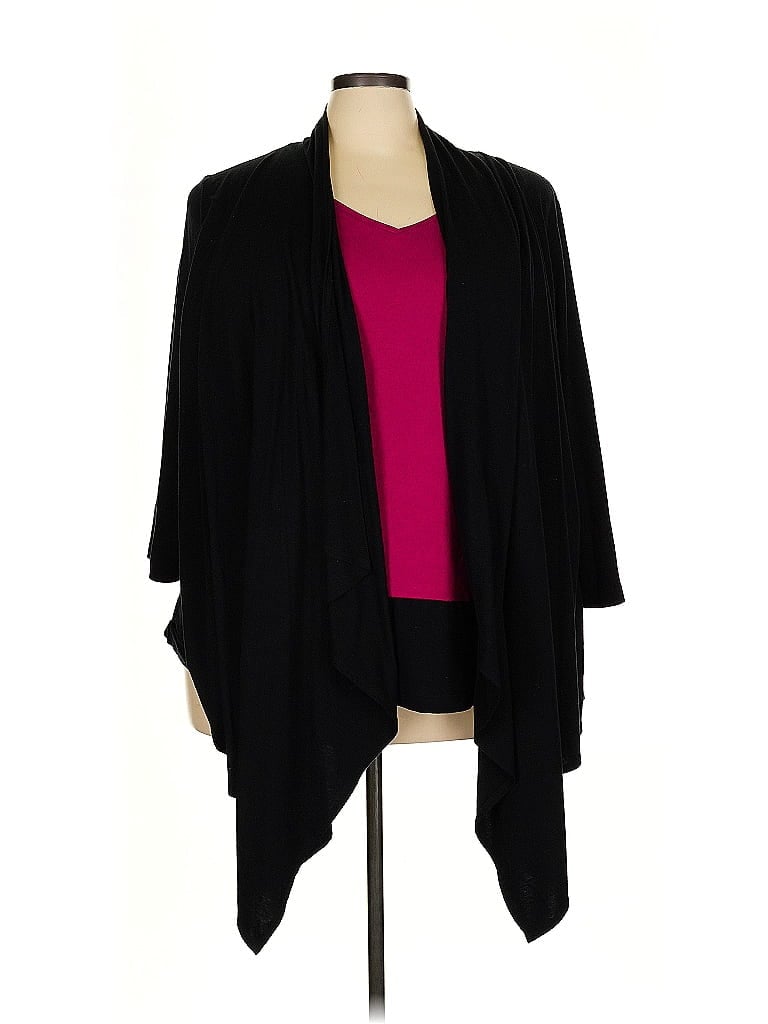 Ruby Rd. Black 3/4 Sleeve Top Size 3X - photo 1