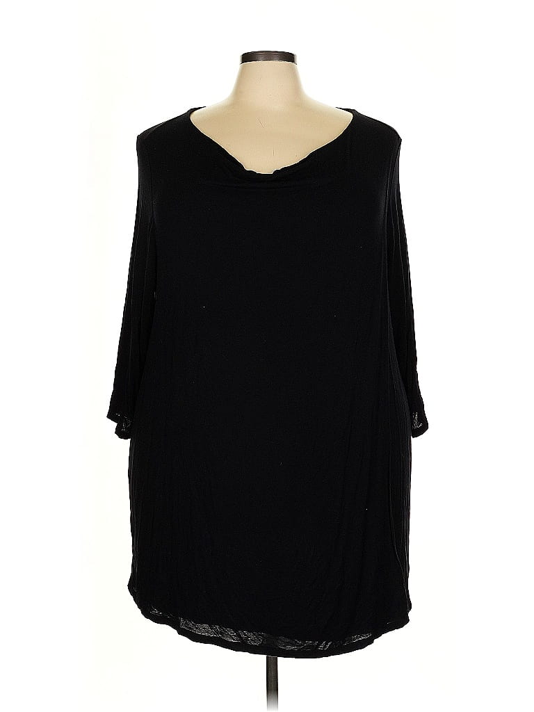 Catherines Black 3/4 Sleeve Top Size 3X - photo 1