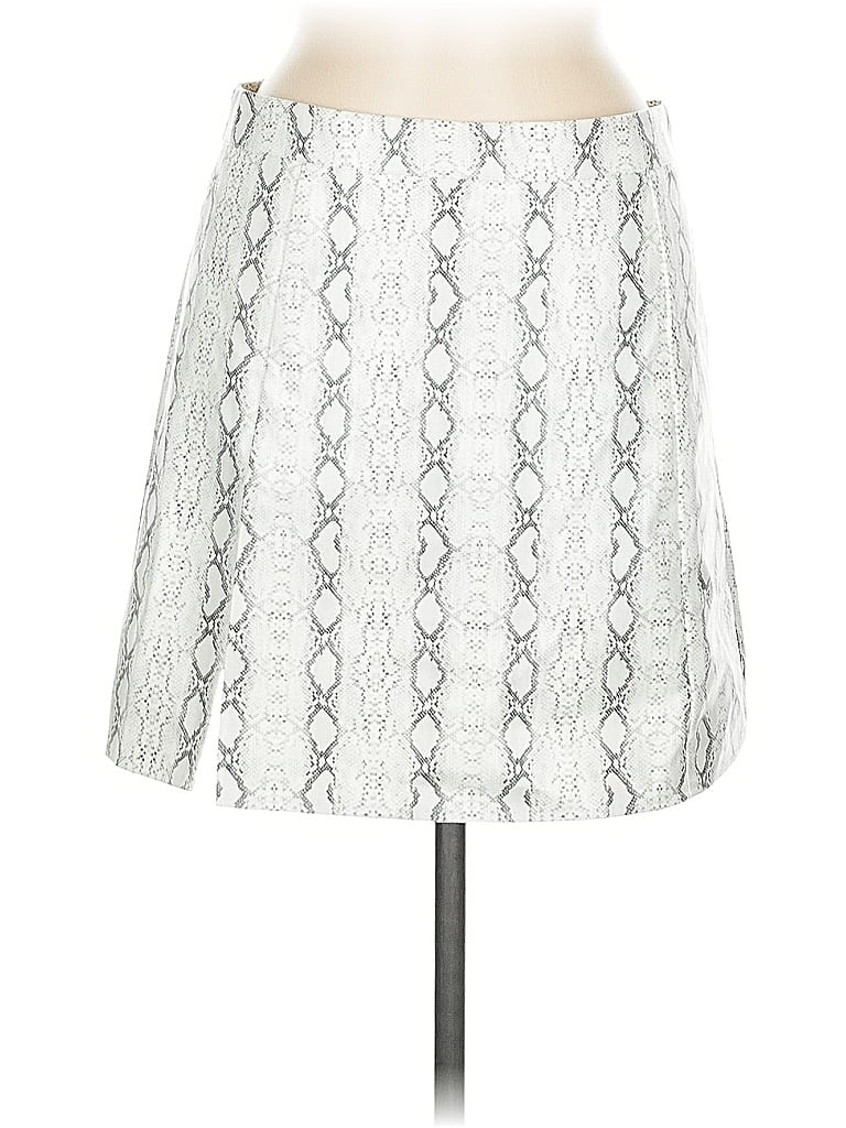 Polly White Faux Leather Skirt Size 6 - photo 1