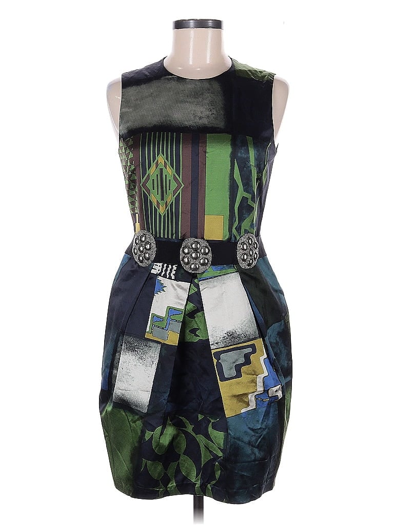 ETRO Graphic Green Cocktail Dress Size EU (IT) 42 / US 6 - photo 1