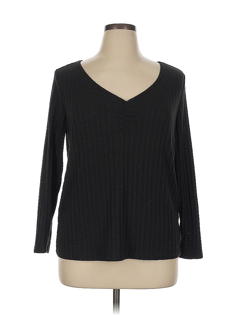 Terra & Sky Black Pullover Sweater Size 0X - photo 1