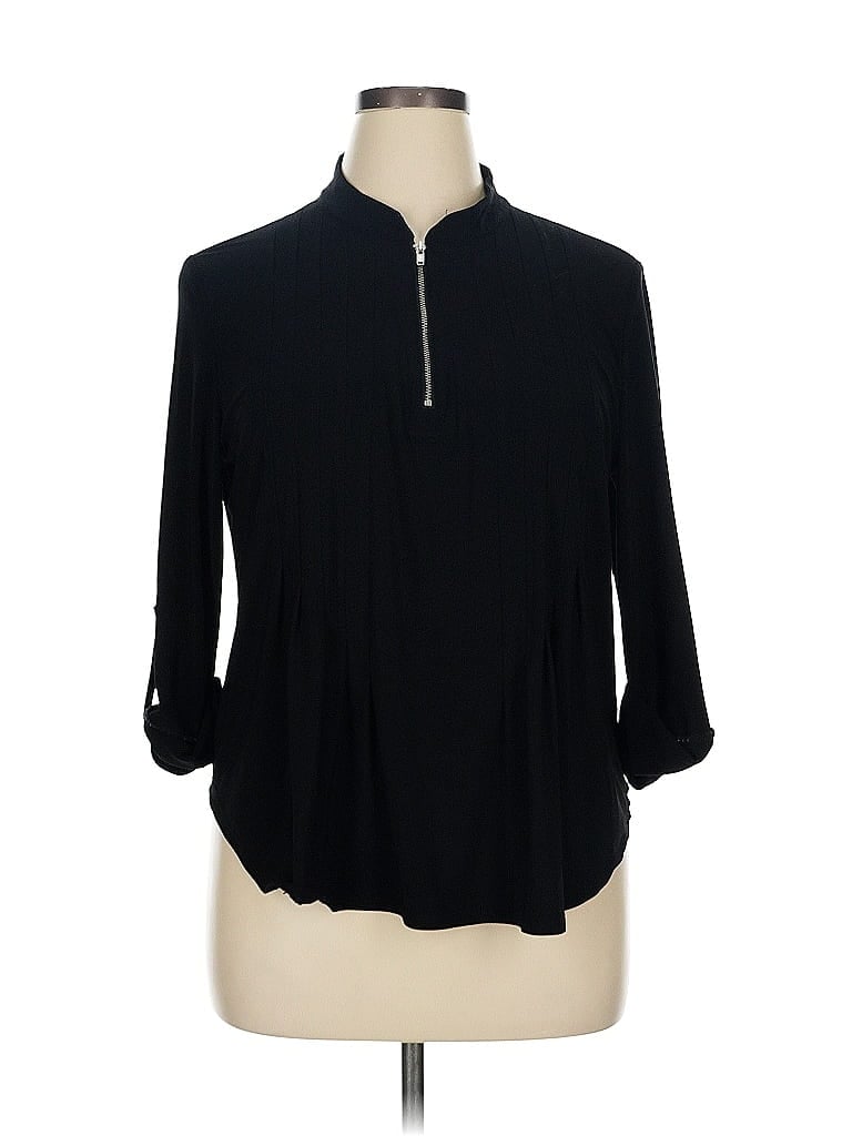 Pre-owned New Directions 3/4 Sleeve Blouse In Black