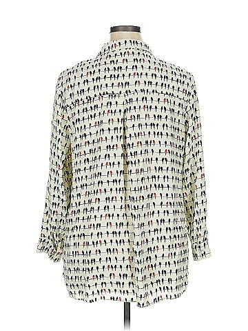 Jane and Delancey 3/4 Sleeve Button-Down Shirt (view 2)