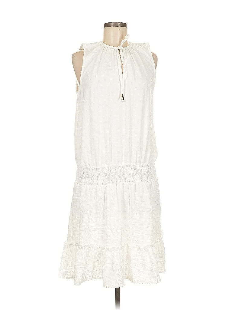 Veronica M. 100% Polyester White Casual Dress Size M - photo 1