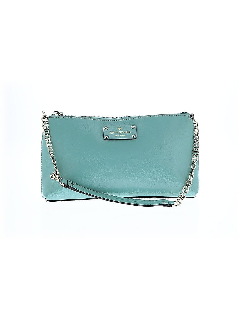 Kate Spade New York 100% Leather Solid Teal Leather Shoulder Bag One size - photo 1