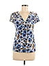 Ann Taylor Factory Blue Short Sleeve Blouse Size M - photo 1