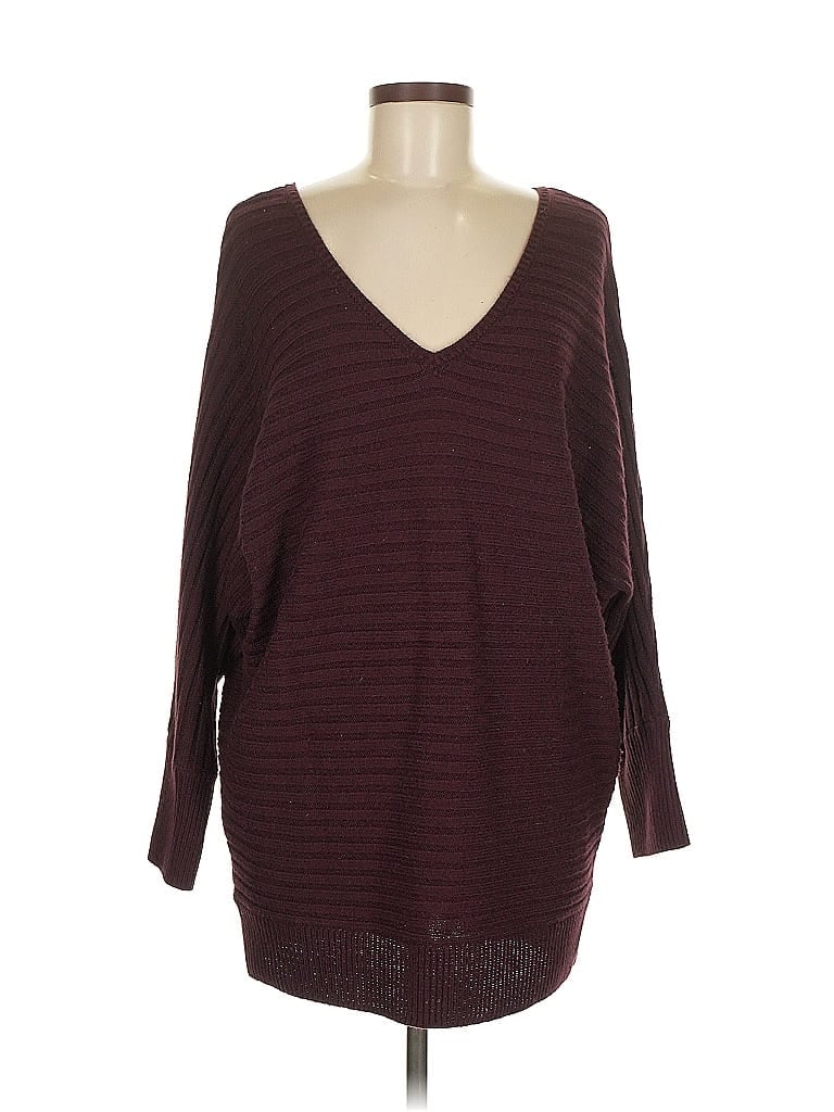 Pre-owned Soho Jeans New York & Company Pullover Sweater In Burgundy