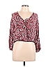 Charlotte Russe 100% Rayon Burgundy 3/4 Sleeve Blouse Size L - photo 1
