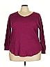 Woman Within Burgundy 3/4 Sleeve T-Shirt Size 22 - photo 1