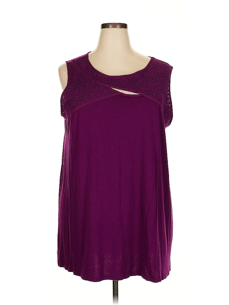 Catherines Purple Sleeveless Blouse Size 2X - photo 1