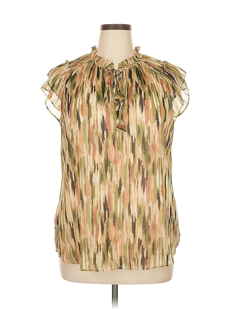 Click to view more detailed imagery on our partner's website Pre-owned Assorted Brands Short Sleeve Blouse In Gold